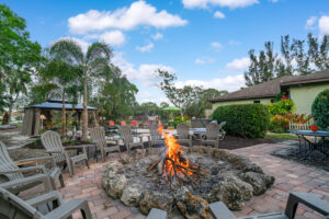 Cozy outdoor fire pit a Bonita Springs Airbnb by Realty Media 360